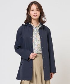 J.PRESS LADIES 【2way】ドライツイルストレッチ フーデット アウター ネイビー系