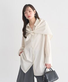 earth music&ecology 【SET ITEM】スカーフ付きスキッパーシャツ