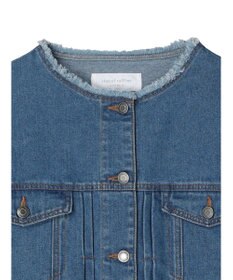 Green Parks ノーカラーデニムジャケット