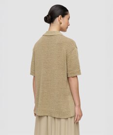 JOSEPH オープンコットンニット　ポロトップ