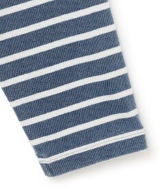 J.PRESS YORK STREET 【UNISEX】インディゴボーダーロングTシャツ