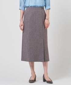 J.PRESS LADIES リネンバイオシャンブレー Aライン スカート