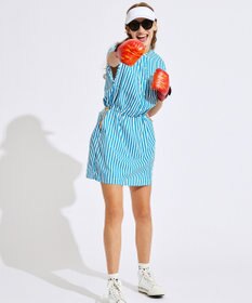PW CIRCULUS 【高通気 / 軽撥水 / 軽量のDotAir 使用】【WOMEN】ストライプ柄ワンピ