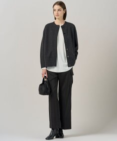 ICB L 【マシンウォッシャブル可】ライトトリコット バックスリット入り長袖プルオーバー