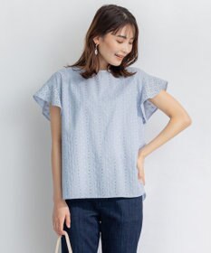 組曲 S エンブロイダリーレースフレンチスリーブ ブラウス