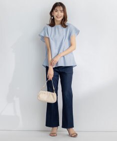 組曲 L エンブロイダリーレースフレンチスリーブ ブラウス