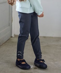 ANY KIDS 裾リボン 無地レギンス