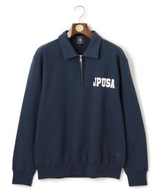J.PRESS MEN 【J.PRESS ORIGINALS】Supima Recycle French Terry Logo Sweat Zip-Shirts