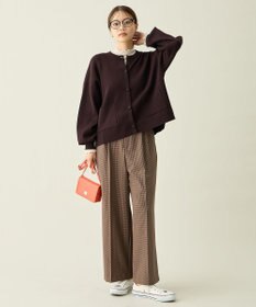 ANY スウェットライクニットカーディガン