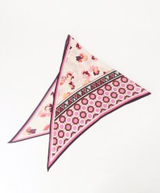 自由区 フラワー×ジオメトリックスカーフ