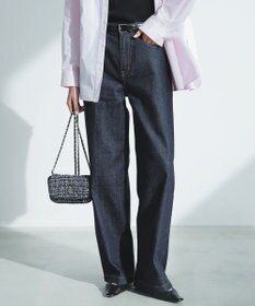 23区 【滝沢眞規子さん着用/VERY・Oggi掲載】23区DENIM ストレッチ ワイドパンツ ネイビー系