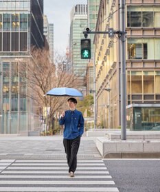 AURORA 【WEB限定】 ストライプ晴雨兼用傘（折りたたみ傘）