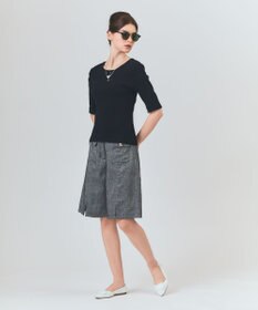 GRACE CONTINENTAL リネンデニムライクパンツ