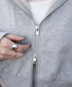 WEGO ダメージショートジップパーカー