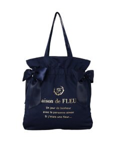 Maison de FLEUR ダブルリボンギャザートートバッグ