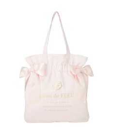 Maison de FLEUR ダブルリボンギャザートートバッグ
