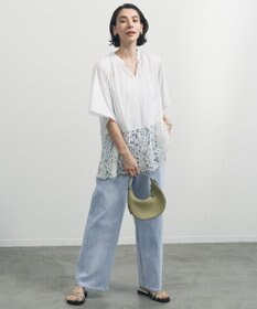 UNFILO L 【UNFILO DENIM/新色追加】撥水ストレッチ ルーズワイドデニム