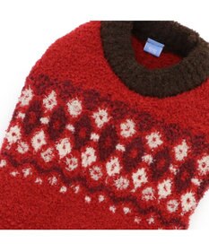 PET PARADISE ペットパラダイス ニット ノルディク柄  《レッド》 小型犬