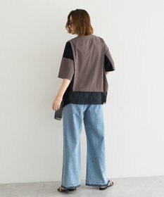 YECCA VECCA 綿麻バギーデニムパンツ