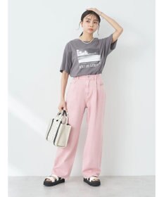 earth music&ecology タックルーズデニムパンツ