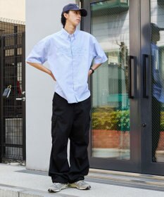 WEGO 【ユニセックス着用ITEM】オックスフォードダメージアップリケシャツ（SS）