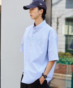 WEGO 【ユニセックス着用ITEM】オックスフォードダメージアップリケシャツ（SS）