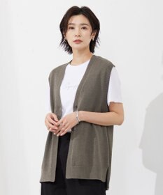 J.PRESS LADIES 【洗える】 LICOテープベスト ニット ジレ