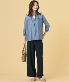 J.PRESS LADIES L 【セットアップ対応・人気素材】Light ジョーゼット イージー パンツ