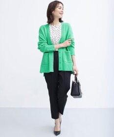 組曲 ドットジョーゼットプリント ブラウス