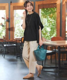 Tiaclasse 【新色追加】ギャザー切り替えフレアプルオーバー