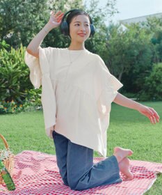 Tiaclasse 【新色追加】ギャザー切り替えフレアプルオーバー