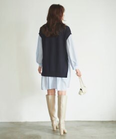 Feroux 【セットアイテム】2WAYリボンタイ ワンピース × ニット ベスト
