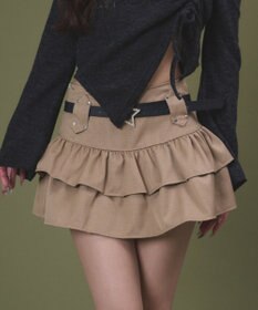 WEGO スターベルト付きティアードスカパン