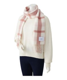 MOONBAT estaa パフィーラメマフラー ビッグチェック／手洗い可