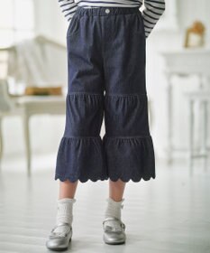 組曲 KIDS 【150-160㎝】ティアードデニムパンツ