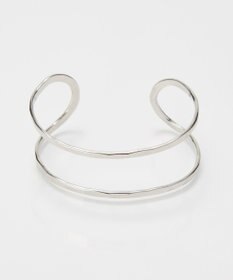 Phoebe 【金属アレルギー対応】2ラインテクスチャーワイドカフバングル　シルバー/ニッケルフリー