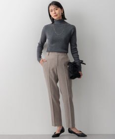 23区 L 【洗える】ウールライクカルゼ テーパードパンツ
