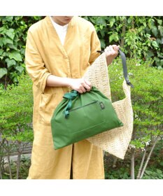 UNBILLION perche マダガスカルラフィア×姫路レザーホーボーバッグ