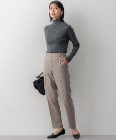23区 【洗える】ウールライクカルゼ テーパードパンツ