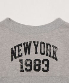 WEGO グラフィックオフショルショートスウェット