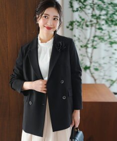 ANY SIS セレモニーダブルクロス テーラードジャケット ブラック