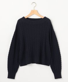 組曲 S 【加藤ローサさん着用】コットンカシミヤMIX ケーブル ニット