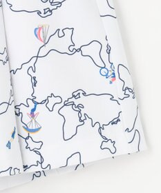 23区GOLF 【WOMEN】ワールドマップ柄 ボックスプリーツ入り キュロットスカート