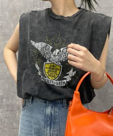 WEGO ヴィンテージウォッシュタックノースリーブT