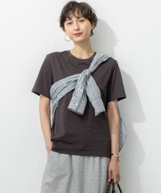 23区 L 【洗える】コンパクトヤーン スムース Tシャツ