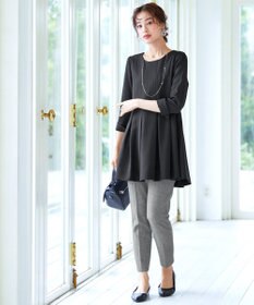 Tiaclasse L 【洗える】ダブルラインタックチュニック