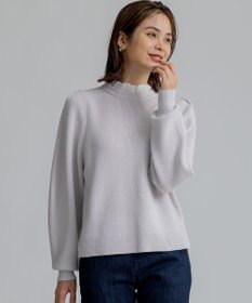 組曲 L 【WEB限定】襟付き片畔ニットプルオーバー