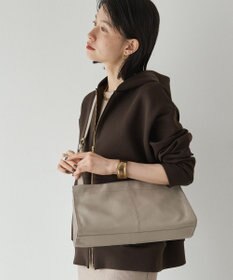 russet 【2025AW新作】レザー横長ショルダーバッグ(CE-1628)