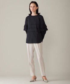 自由区 L 【洗える】タイプライターデザイン ブラウス