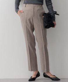 23区 【洗える】ウールライクカルゼ テーパードパンツ